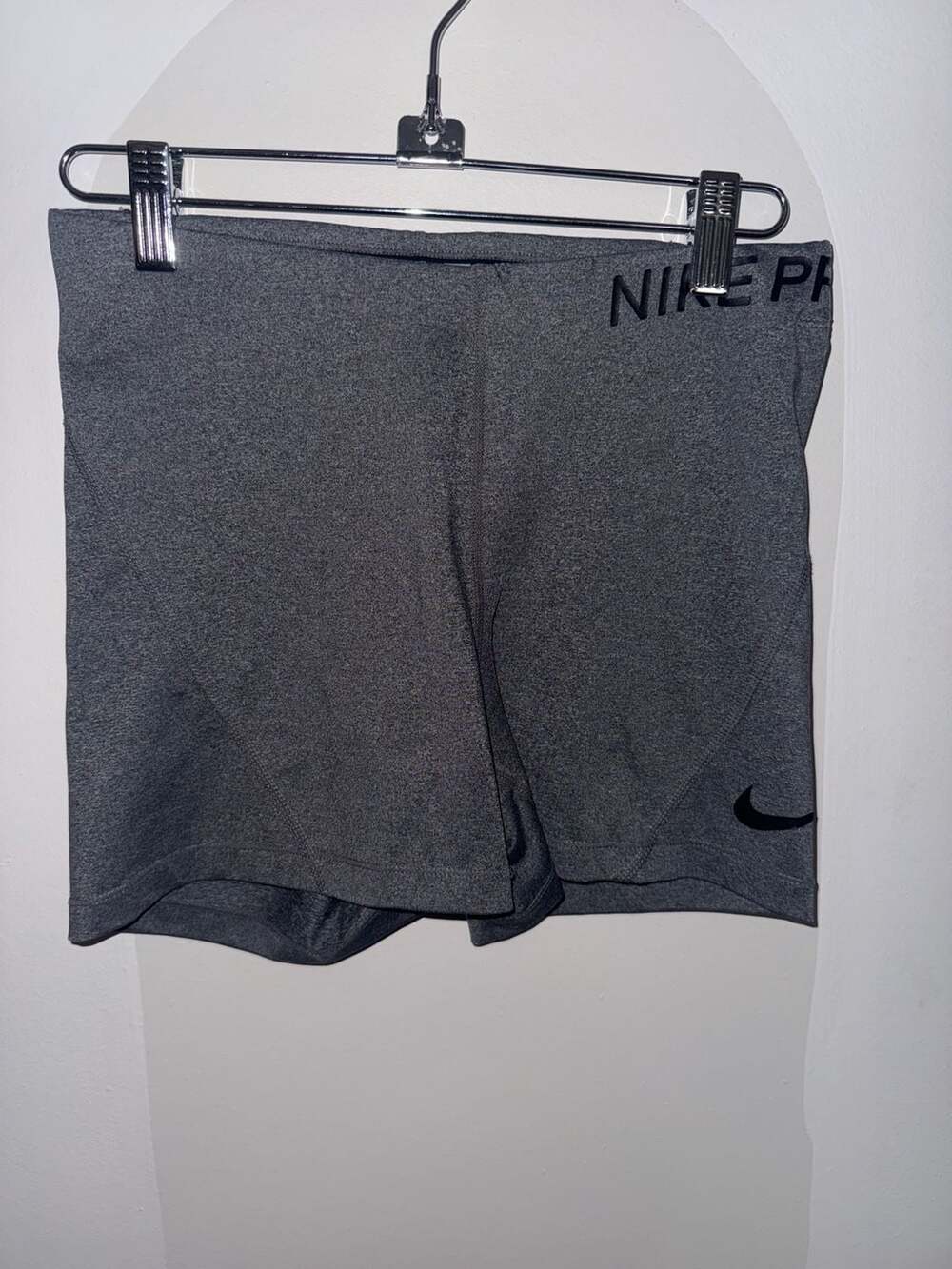 Nike Pro Dri-FIT Heathered Gray Compression Shorts